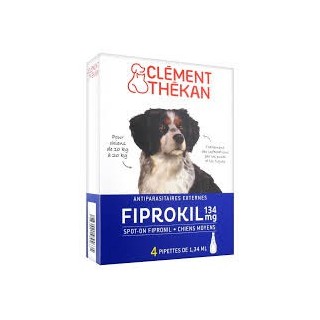 Fiprokil chien 10/20kg pipettes x 4