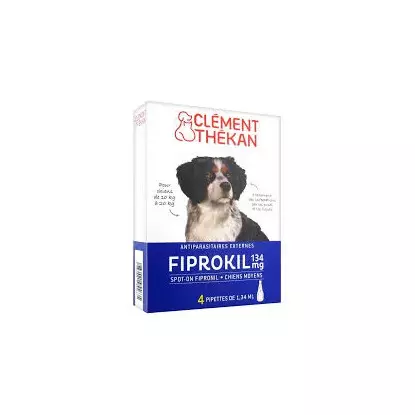 Fiprokil chien 10/20kg pipettes x 4