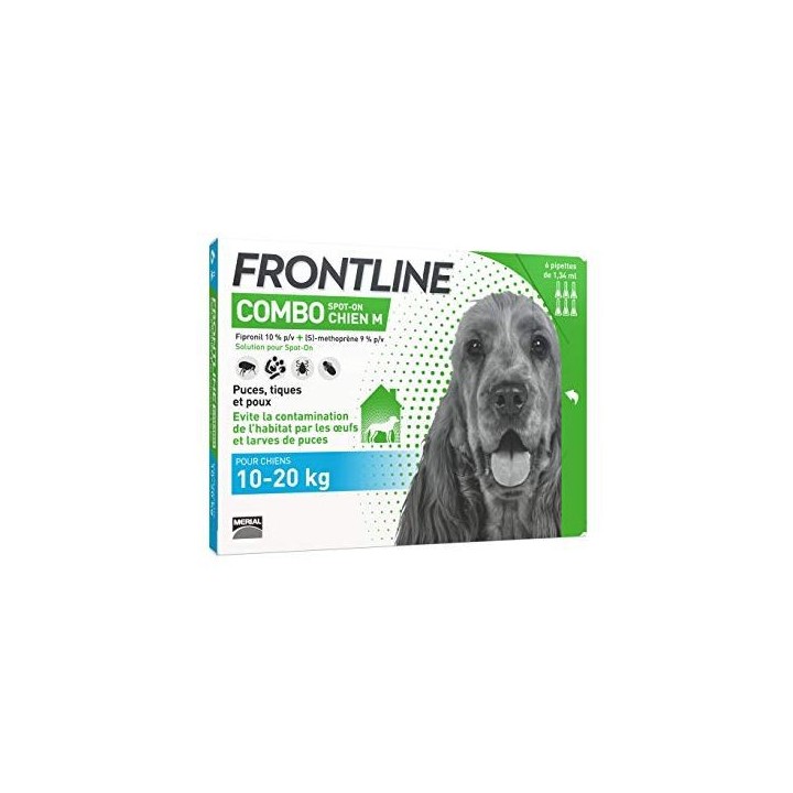 Frontline Combo 10-20kg bte 6 pipettes