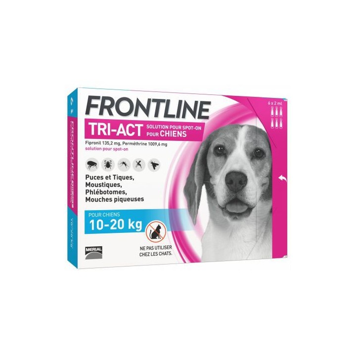 Frontline TRI-ACT Chiens 10-20 kg 6 pipettes