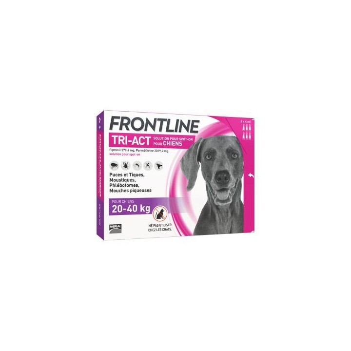 Frontline TRI-ACT Chiens 20-40 kg 6 pipettes