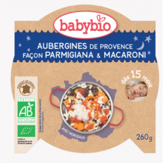 Babybio aubergine façon moussaka agneau français dès 8 mois 2*200g