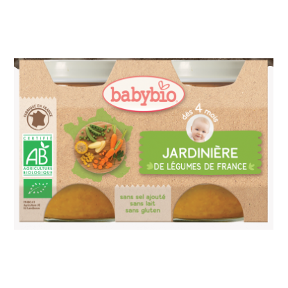 Babybio Jardinière de légumes de france, dès 4 mois, 2*130g