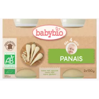 Babybio Panais du val de loire, dès 4 mois, 2*130g