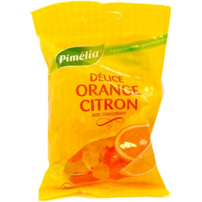 Pimélia Gommes Délice arômatisées à l'orange et au citron 100g (environ 80 bonbons)