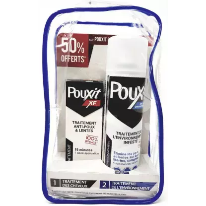 Pouxit trousse Pouxit XF Traitement des cheveux + Spécial environnement