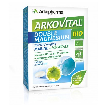Arkopharma Arkovital double magnésium bio 30 comprimés