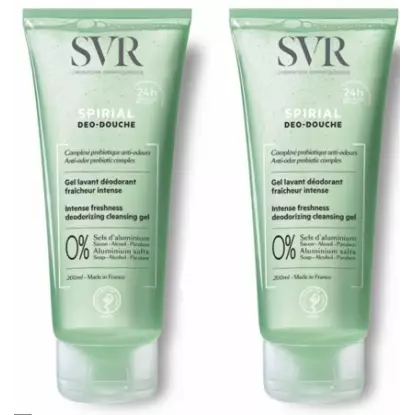 SVR Spirial Gel lavant déodorant fraicheur intense 2 x 200 ml