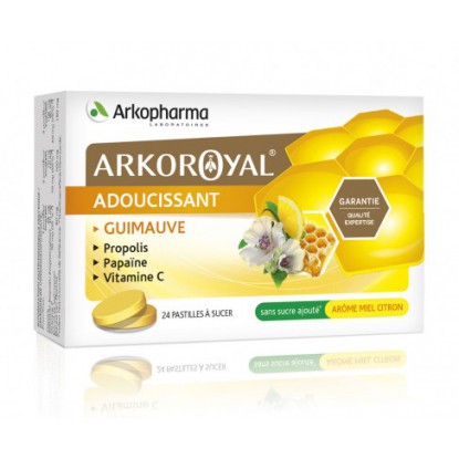 arkoroyal  adoucissant 24 pastilles arôme miel citron