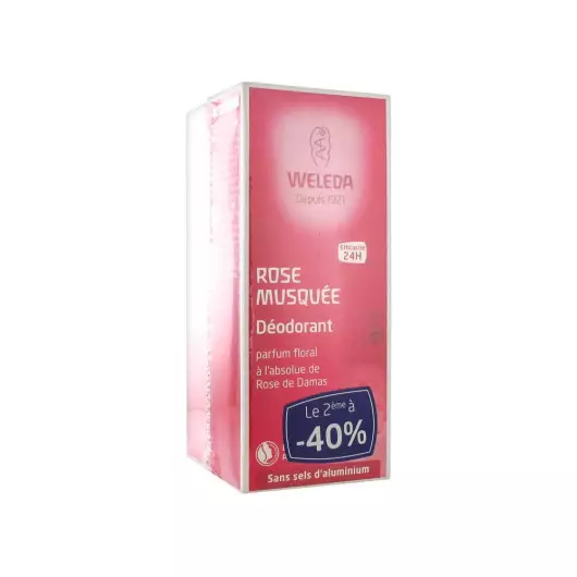 Weleda Lot de 2 Déodorants à la Rose 100ml