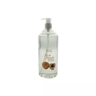Gravier shampooing gel douche bio pêche blanche 1L