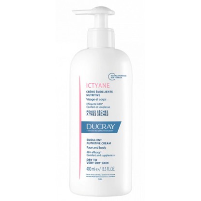 Ducray Ictyane crème émolliente nutritive visage & corps - 400ml