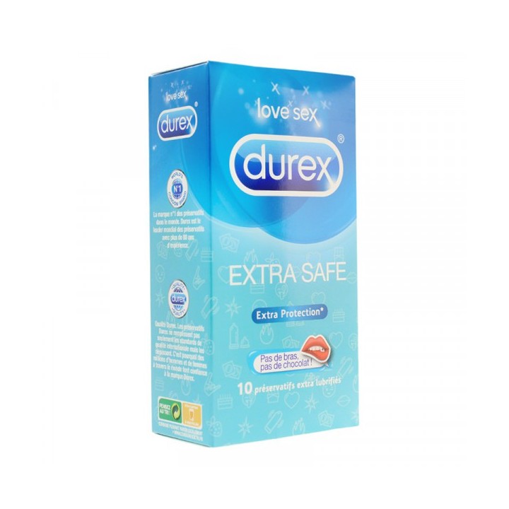Durex préservatifs extra protection X10