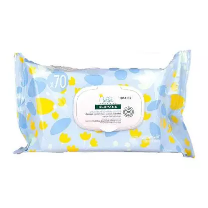 Klorane bébé 70 lingettes nettoyantes douces