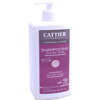 Cattier shampooing bio aloé vera-orange 500 ml