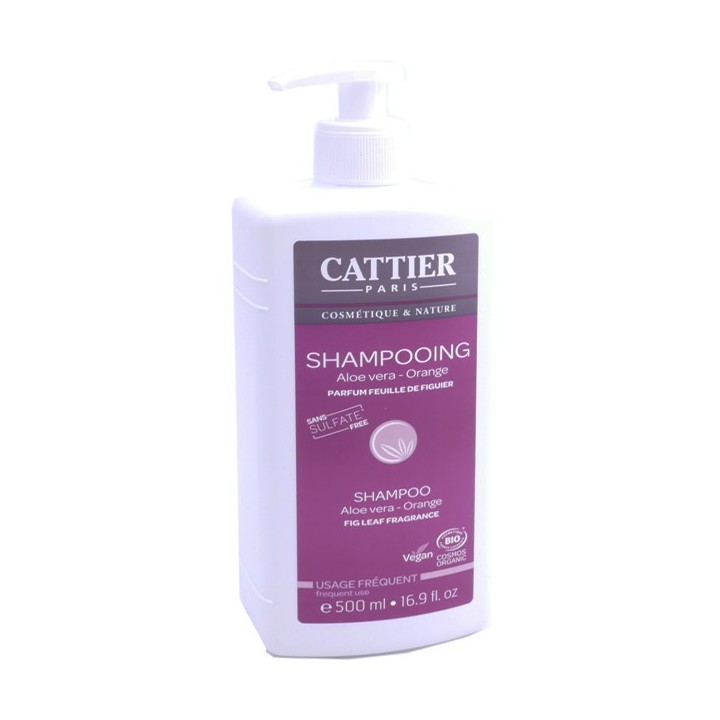 Cattier shampooing bio aloé vera-orange 500 ml