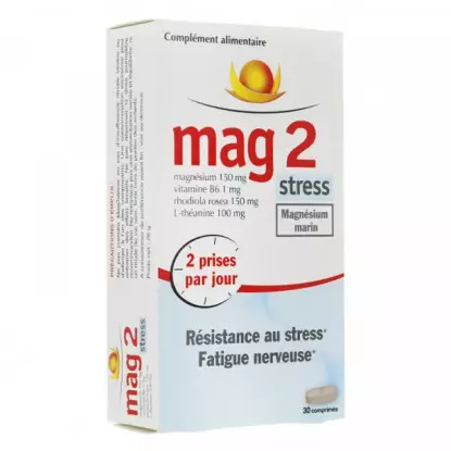 Mag 2 stress magnésium marin 30 comprimés