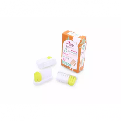 Lamazuna Recharge 3 têtes de brosse à dents souple