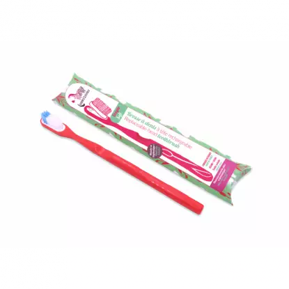 Lamazuna Brosse à dents rechargeable souple rouge framboise
