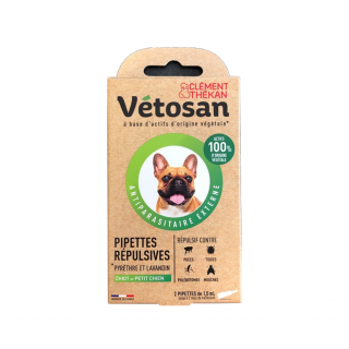 Vetosan Pipettes répulsives pour chiot et petit chien - 2 x 1.5ml