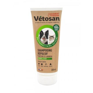 Vetosan Shampooing répulsif pour chien et chat - 200ml