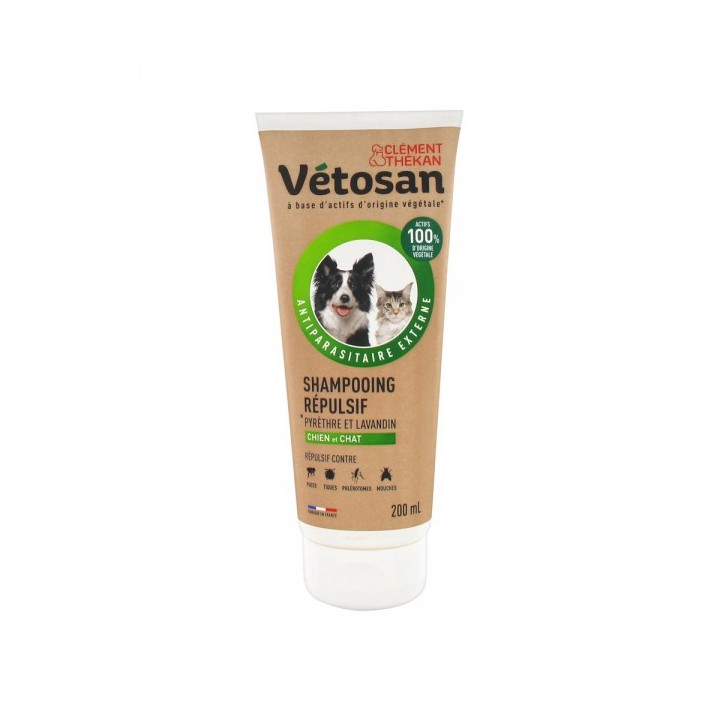 Vetosan Shampooing répulsif pour chien et chat - 200ml