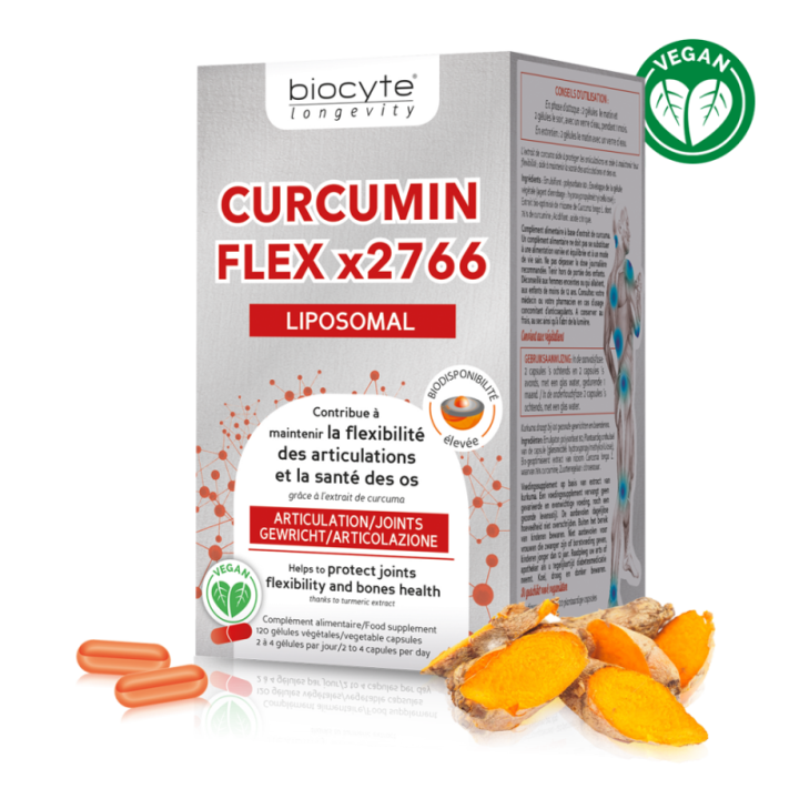 Biocyte Curcumin Flex x2766 - 120 gélules