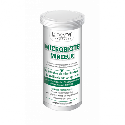 Biocyte Longevity Microbiote minceur - 20 comprimés