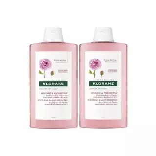 Klorane shampooing à la pivoine lot de 2 x 400 ml