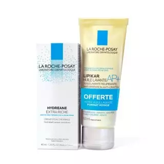 La roche posay hydreane extra riche 40ml + huile lavante offerte
