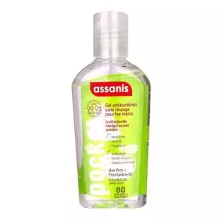 Assanis gel antibactérien sans rinçage - pomme poire 80ml