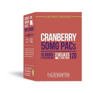 Nutrisanté Les Nutri'Sentiels Cranberry 50mg - 20 gélules