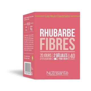 Nutrisanté Les Nutri'Sentiels Rhubarbe fibres - 40 gélules