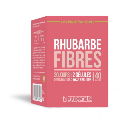Nutrisanté Les Nutri'Sentiels Rhubarbe fibres - 40 gélules