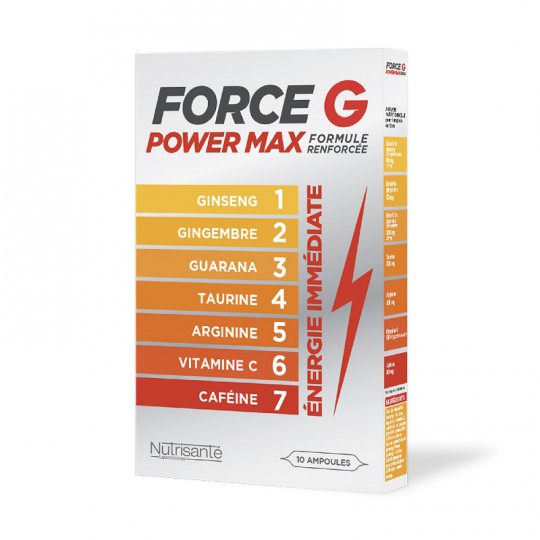Nutrisanté Force G Power Max formule renforcée - 10 ampoules