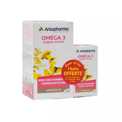 Arkopharma oméga 3 - 180 + 60 gélules offertes