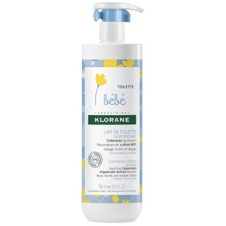 Klorane bébé lait de toilette sans rinçage 750ml