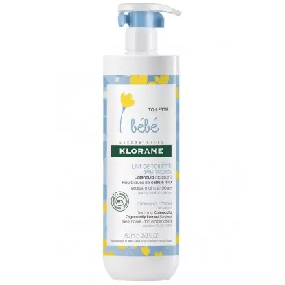 Klorane bébé lait de toilette sans rinçage 750ml