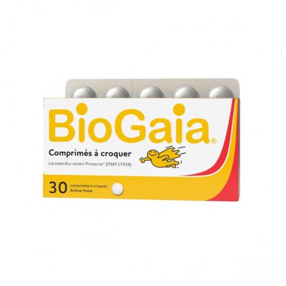 Biogaia 30 comprimés à croquer goût fraise