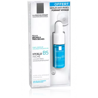 La roche posay hyalu B5 soin riche 40ml + sérum offert