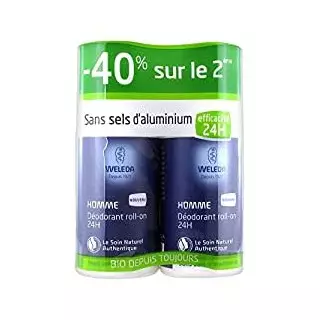 Weleda Déodorant homme roll-on 24h - Lot de 2 x 50ml