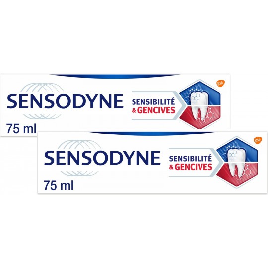 Sensodyne sensibilité et gencives 2x75ml menthe