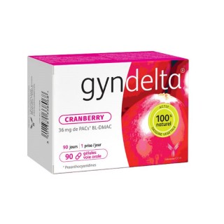 Gyndelta Cranberry 36mg PACs 90 gélules