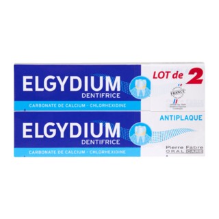 Elgydium dentifrice antiplaque lot de 2 tubes de 75ml