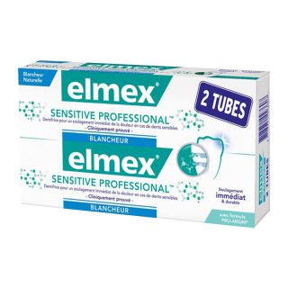 Elmex dentifrice sensitive professional blancheur  - 2 X 75ml