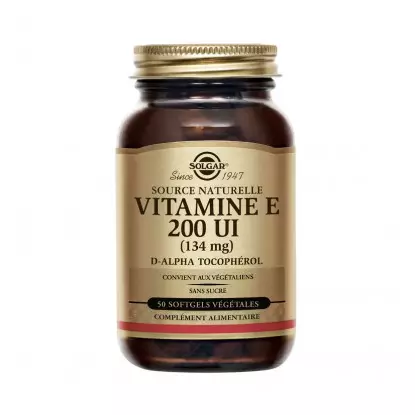 Solgar Vitamine E 200 UI - 50 capsules végétales
