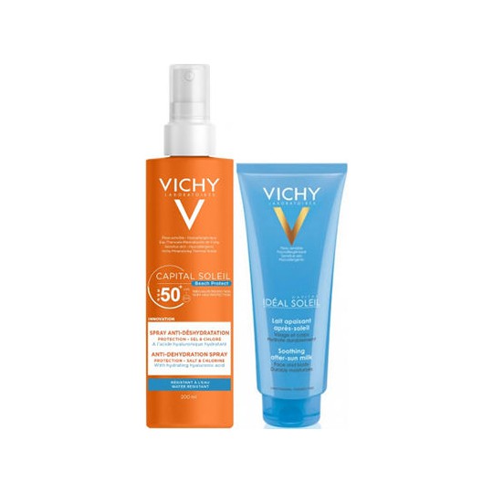 Vichy spray anti-déshydratation spf 50 - 200ml + lait offert