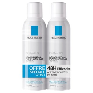 La roche posay innovation déodorant spray lot de 2 x150ml