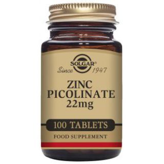 Solgar Zinc Picolinate 22mg - 100 tablets