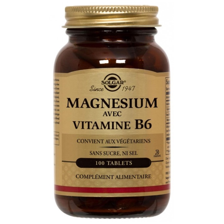 Solgar Magnésium et vitamine b6 100 cp